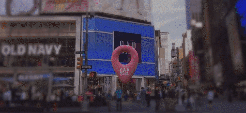 Gap x Mattel Barbie's Times Square Takeover powered by Google's Geospatial Creator
