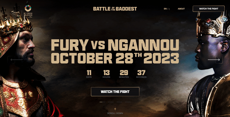 Battle of the Baddest AR Microsite