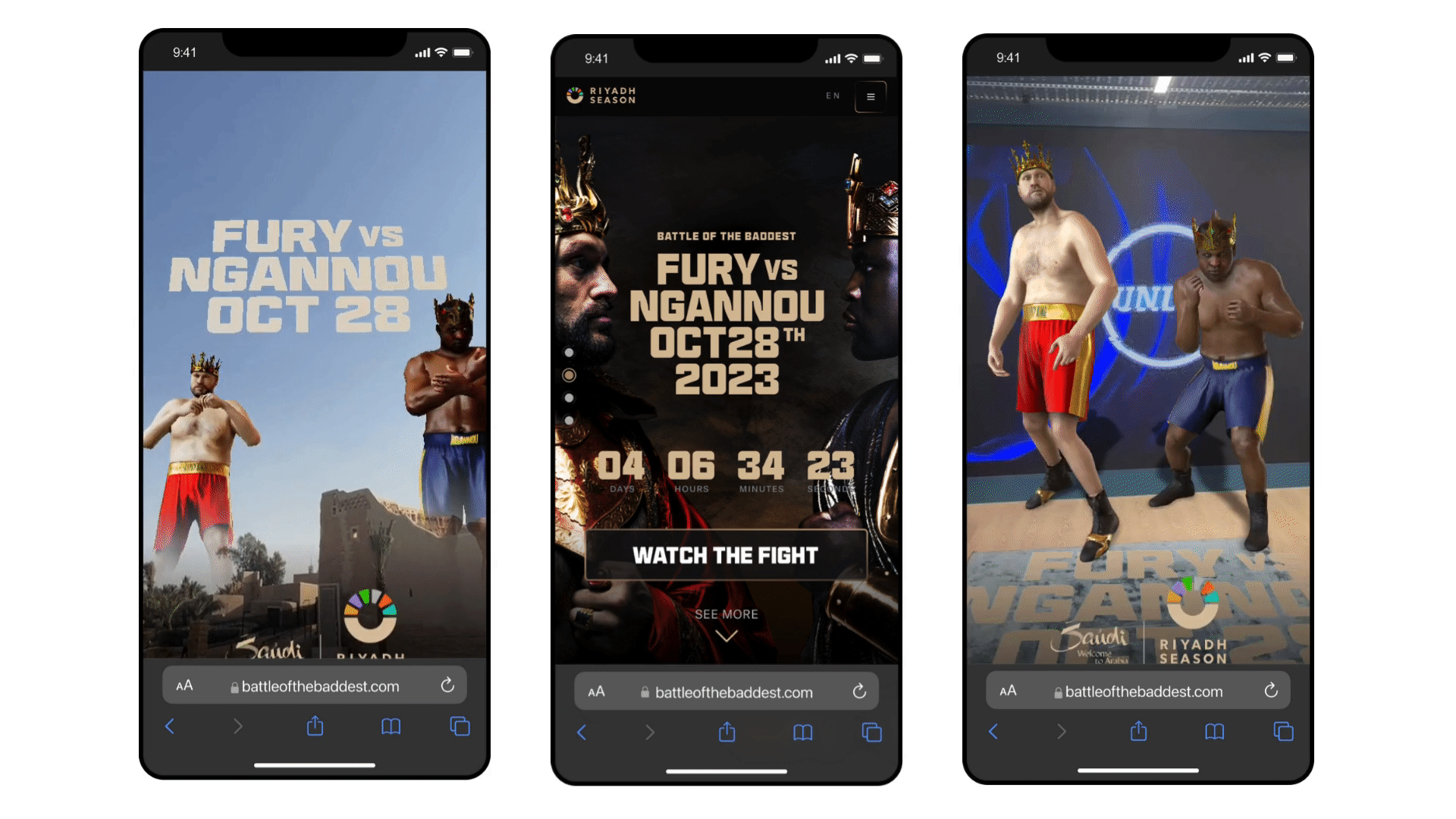 Battle of the Baddest AR Microsite
